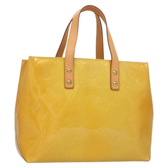 LOUIS VUITTON Monogram Vernis Reade PM Hand Bag Beige LV Auth - Picture 1 of 16